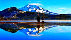 Landscapes Trees Mountains clouds lakes