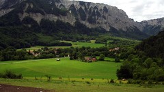 Landscapes Trees Mountains France Europe houses