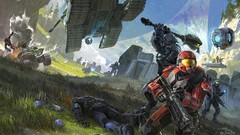 Landscapes Trees Mountains Guns microsoft science fiction halo 