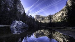 Landscapes Trees Mountains lakes reflections