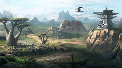 Landscapes Trees Mountains vegetation buildings skies 