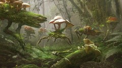 Landscapes Trees mushrooms moss forests magic: the gathering 