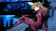 Landscapes Trees night water Mountains moon weapons armor 