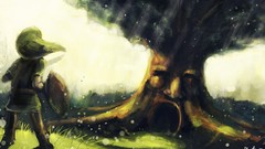 Landscapes Trees nintendo fan art the legend of zelda forests 