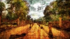 Landscapes Trees ruins ancient HDR Photography