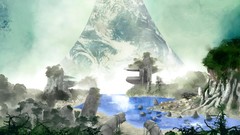 Landscapes Trees ruins fan art halo forests artwork digital art 