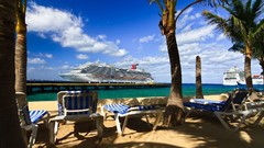 Landscapes Trees ships Beaches