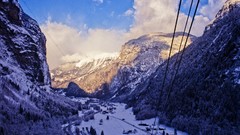 Landscapes Trees snow Mountains clouds switzerland Europe