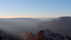 Landscapes Trees snow Mountains Grand Canyon sunlight rock 