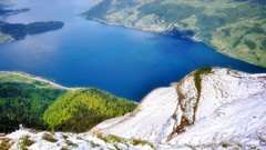 Landscapes Trees snow Mountains lakes