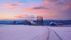 Landscapes Trees snow winter cloud