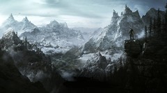 Landscapes Trees snow winter Mountains the elder scrolls v 