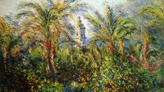 Landscapes Trees tower French paintings impressionism forests 