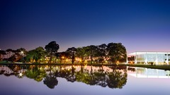 Landscapes Trees water buildings nocturnal brasilia