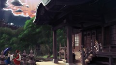 Landscapes Trees water clouds dress Umbrellas hats horns 