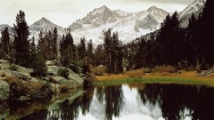 Landscapes Trees water Mountains