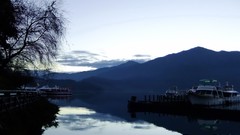 Landscapes Trees water Mountains ships Boats dock lakes piers