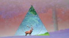 Landscapes triangles deer