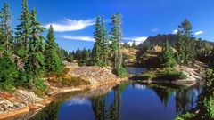 Landscapes Washington lakes forests National