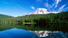 Landscapes Washington reflections national park Mount Rainier