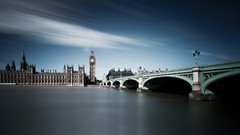 Landscapes water clouds London Europe Bridges Palace of 