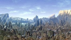 Landscapes water hills 3d artwork