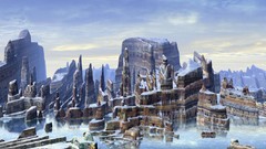 Landscapes water hills 3d artwork