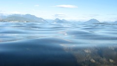 Landscapes water Mountains clouds ocean chile