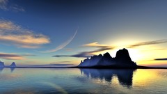 Landscapes water Mountains planets