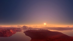 Landscapes water sun