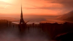 Landscapes waterfalls Castles fantasy art Gary Tonge