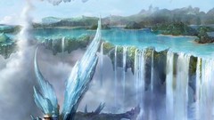 Landscapes waterfalls fantasy art