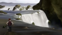 Landscapes waterfalls fantasy art