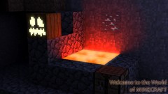 Landscapes Welcome block 3d minecraft fan art digital art video 