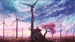 Landscapes windmills wind generators
