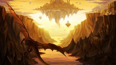 Landscapes wings Dragons flying Castles drawings drake 