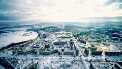 Landscapes winter abandoned Chernobyl Pripyat cities abandoned 