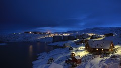 Landscapes winter night