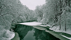 Landscapes winter rivers