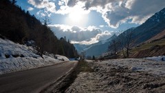 Landscapes winter roads