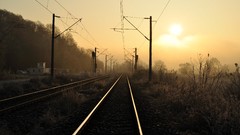 Landscapes winter romania tracks