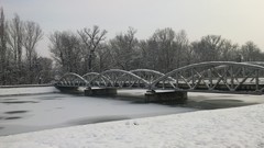 Landscapes winter snow Bridges