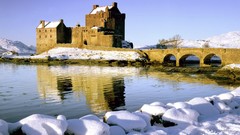 Landscapes winter snow Castles