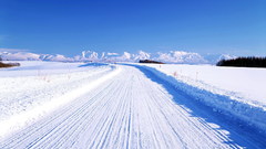 Landscapes winter snow roads