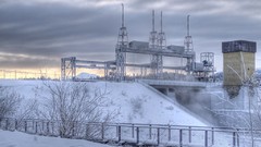 Landscapes winter snow-white