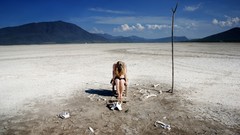 Landscapes woman Bones deserts