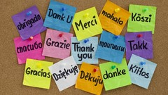 Language notes thank you notebook paper
