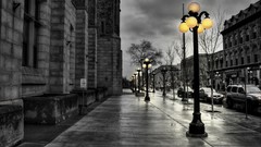 Lanterns streets cityscapes HDR Photography selective coloring