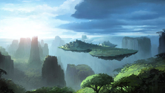 Laputa castle in the