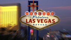Las Vegas cityscape signs neon motion blur City USA bokeh nevada